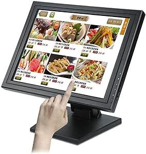 15Inch Touch Screen Monitor 1024 * 768 Resolution LCD Touchscreen Monitor, POS Systems for Small Business, VGA Input for Hotels, Clubs, Markets, Restaurants, Supermarkets, Hotels