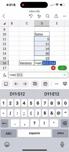 Varianza en Excel #excel