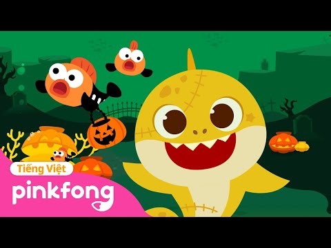 Cá mập Zombie Halloween 🦈 Bài hát Halloween của Cá mập con 🎃 Baby Shark Pinkfong!
