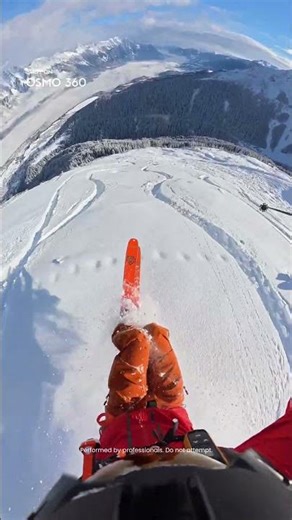 POV Steep Slope Skiing with Osmo 360 | Ultimate Snowboard Action 🎿❄️