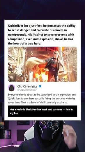 Quicksilver isnt just fast he possesses the ability to sense danger and calculate his moves in nanos