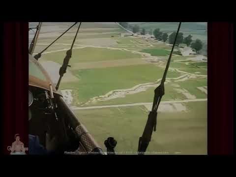 c.1919 WWI Aftermath: HD Colorized Flight Over Flanders Fields