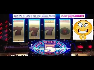 CLASSIC OLD SCHOOL CASINO SLOTS: FIVE TIMES PAY SLOT PLAY! 9 LINE 5 REEL 5 TIMES PAY SLOT! NICE WINS