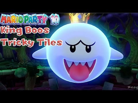 Mario Party 10 - King Boo's Tricky Tiles Boss Battle Gameplay [ HD ]