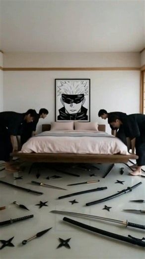 Japanese warrior bedroom with luxurious epoxy flooring! ✨