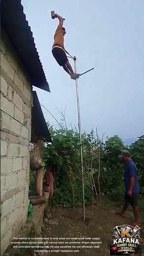 Manual Well Pipe Driving Installation | Traditional Water Well Construction Technique