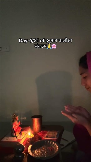 Day-6 of my 21 days of hanuman chalisa sankalp🌺🙏 #hanuman