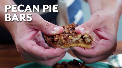 If you’re looking for an easier alternative to classic pecan pie, try these portable, bite-sized treats. Get the recipe: https://bit.ly/3DzGYbl | Southern Living