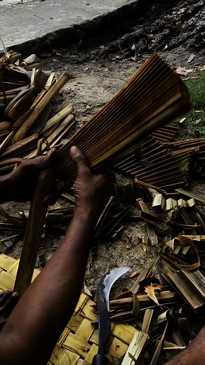 108K views · 619 reactions | Handfan Making Using Waste Palm Lead In Village | Sarkari Foodie | Facebook