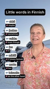 Learn these important little words in Finnish 🎓🇫🇮 #learnfinnish #finnishteacher #finnishlanguage #finnishonline #finnishlesson #finnishlesson #finnish #suomenkieli #finland | Virpi Hach Finnishtogo