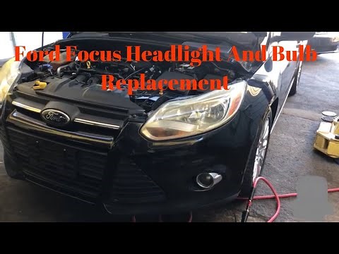 How to replace Ford Focus Headlight Bulbs 2011 2012 2013 2014