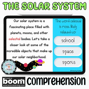 Solar System Reading Comprehension Boom™ Cards | Digital Resources