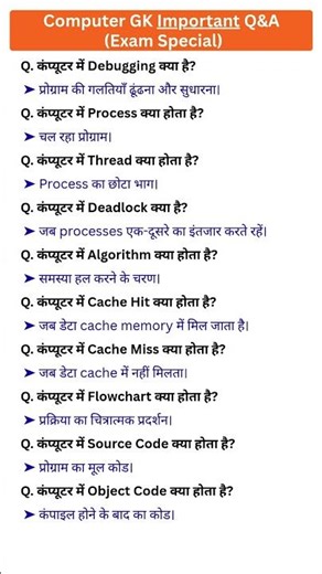 Computer GK Important Questions ssc, Railway, Police Exams