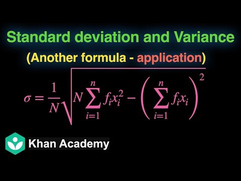 SD and Variance - Another formula (Application) | Statistics | Grade 11 | Math | Khan Academy