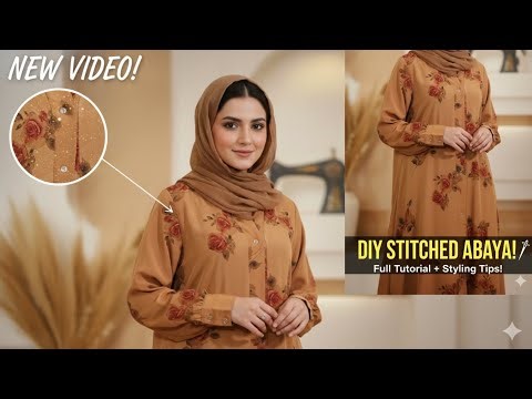 Abaya Cutting and Stitching Tutorial | Dubai abaya cutting