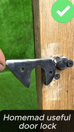 Creative idea with making useful door latch lock ! . . . #diy #homemade #creative #handmade #diyideas #reelsfacebook #fbreelsfypシ゚viralシ #videoviralシ #reelsfypシ | Share knowledge with me