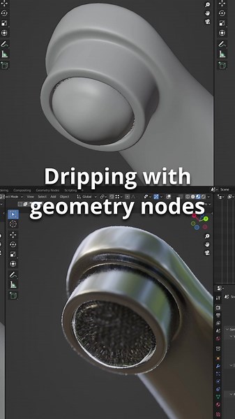 Procedural Drip Generator in Blender Using Geometry Nodes