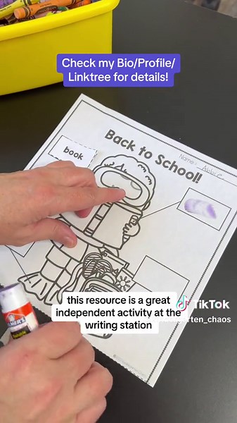 ✏️Labeling is an important skill for beginning writers!✍🏼And teachers are loving these Label a Picture activities!🤩Included are more than 40 themed and seasonal cut and glue or write-in Label a Picture printables.🖍️✏️✂️Little Learners will color, write-in or cut, and glue the labels onto the picture. These are perfect for beginning writers!➡️This resource is a great independent activity at the writing station or even morning tubs too! Kindergarten Chaos supporting Teachers and Little Learners