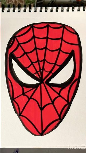 How to draw spider man mask |Easy drawing for kids #drawing #easydrawing #spiderman #art #artist