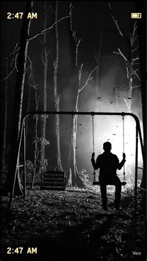 Shadow Entity Sitting on Haunted Swing Caught on CCTV