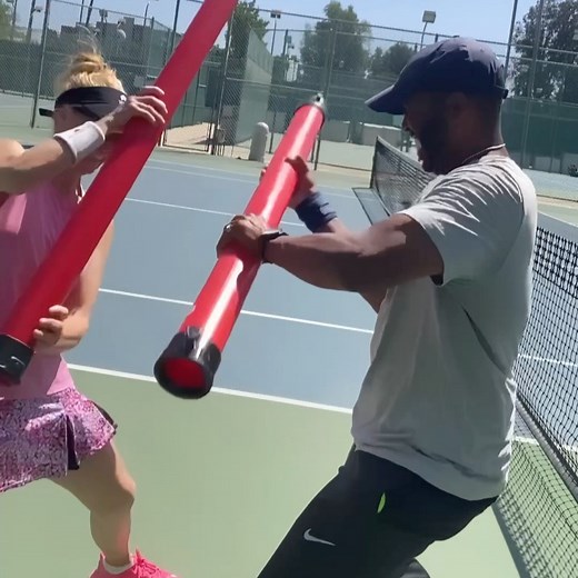 Charlotte Ross on Instagram: "Take your 🎾 game to whole new level w/ Coach T! ⭐️🤪💥💫 @coachterrance"