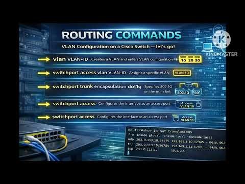 Routing & VLAN Commands in Cisco | Static Route, NAT & VLAN
