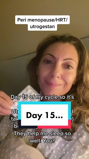 Day 15 of my cycle. The time I start 200mg of utrogestan. Part of my HRT for peri menopause. These help me sleep so well.you? #utrogestan #day15 #perimenopause #hrtiktok #mycycle