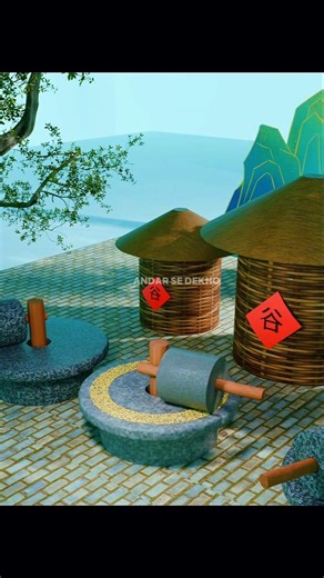 Paani Se Chalne Wala Stone Mill 😲 | Ancient Water Power Machine