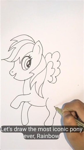 Easy Rainbow Dash Drawing from My Little Pony