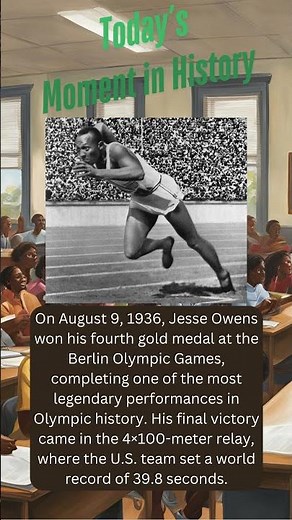 Today's Moment in History: Jesse Owens | The Legend of 1936 - Four Golds and a World Record