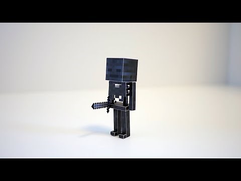 [Papercraft] How to make a Wither Skeleton