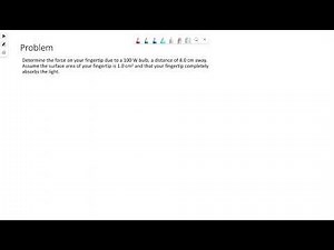 Radiation pressure example 1