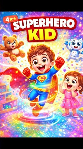 Super Hero Kids Save the Day 🦸‍♂️ | Fun Kids Adventure Story #shorts