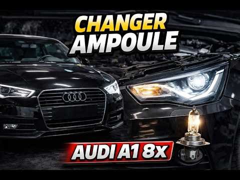 Removing and changing the headlight bulb on an Audi A1 8X