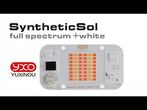 YXO LED 50W 220V fullspectrum and white, COB LED for plant lighting. LED grow lights review.
