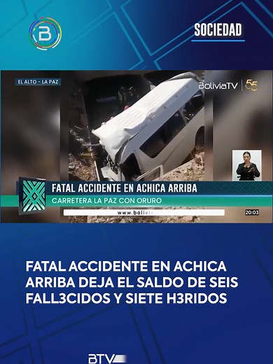 Accidente de tránsito en Bolivia causa seis muertes