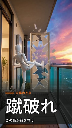ベランダのあの板、蹴破るために薄い