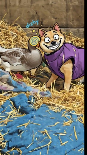 "Cuddle attack in progress 🐶🪿" #animals #heartwarming #pets #cute