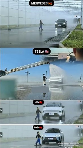 Mercedes, Tesla, NIO and BYD: Wet Child Pedestrian AEB Test