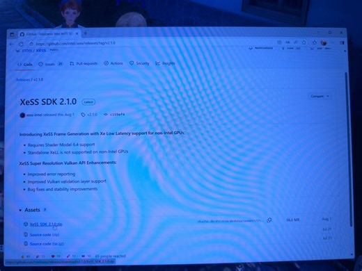 我可真是服了这个狗叠。用GitHub官网的XeSS 2.1相关dll文件对比了PC端无限暖暖的XeSS 2.1相关dll文件，狗叠默认不给就是纯纯恶心玩家的。