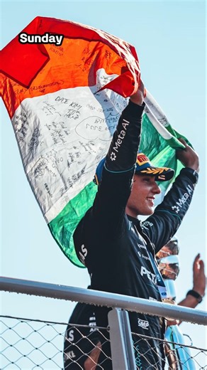 Taking the fans to the podium 💙 #f1 #mercedesf1 #kimiantonelli