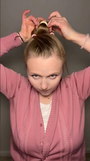 Brown 🤎or Pink 🌸? Voluminous ponytail hack #hairstyle #hairtutorial #ponytail #shorts