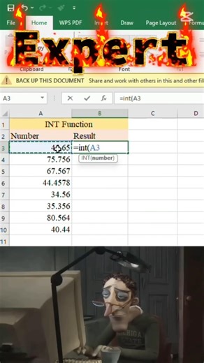 Beginner vs Expert | Extract Integer Values in Excel Using INT Function | Office Excel Pro