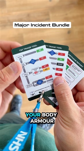 Could you triage a patient in 10 seconds? Our Mass Casualty Cards give you everything at your fingertips: 🔹 TST – Ten Second Triage for any first responder 🔹 MITT – Advanced triage tool for prehospital clinicians 🔹 METHANE – Incident reporting made simple 🔹 Casualty numbers & triage categories on the back Clip them to your lanyard, badge reel, or body armour — always ready when you are. 👉 Click the link to get your bundle now. Learn. Adapt. Respond. #Paramedic #PrehospitalCare #MassCasualty