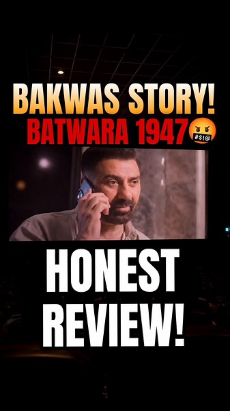 Batwara 1947 Honest Review 🎬🔥#batwara1947 #sunnydeol #moviereview #shorts
