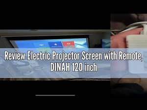 Review Electric Projector Screen with Remote, DINAH 120 inch Projector Screen, Automatic Air Indoor