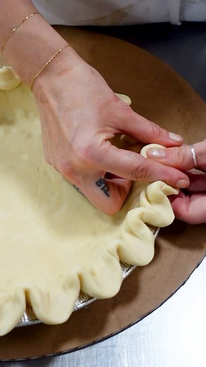 Our handiwork at work 🫶 #piecrust #satisfying #bakerylife #pieshop #howitsmade | Four & Twenty Blackbirds, NYC