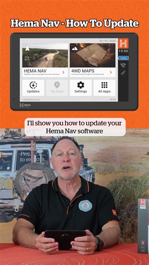 Hema Maps on Instagram: "Part five of our Hema Nav training series! 🧭Keep your device and maps up to date with this quick guide — we’ll show you how to update your software and map data, use the update menu, connect to wi-fi and follow the correct update sequence to make sure your GPS navigation stays current and reliable for every adventure. Want to learn more? The full video is linked in comments. #HemaMaps #HemaNav #HemaUniversity #OffroadNavigation #CaravanLife #4WDTravel #ExploreAustralia"