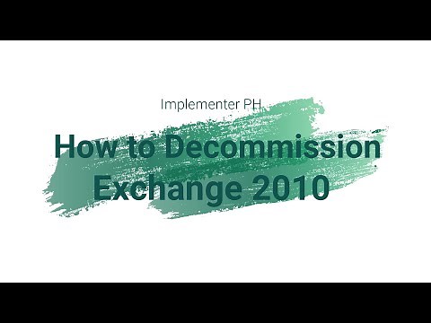 How to decommission Exchange 2010
