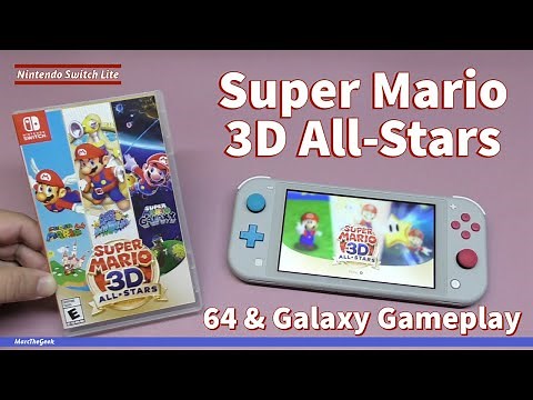 Super Mario 3D All-Stars on Switch Lite / 64 & Galaxy Gameplay